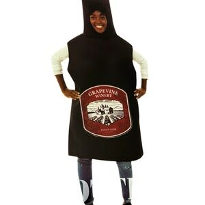 Sweet Red Wine Bottle Costume unisex one size fits‎ most